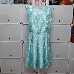 Danny & Nicole Turquoise Floral Mini Dress